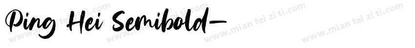 Ping Hei Semibold字体转换
